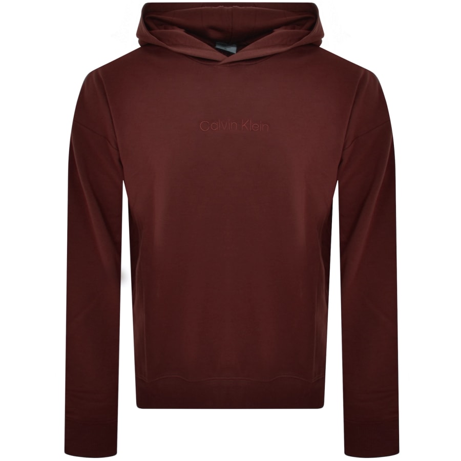 Calvin Klein logo embroidery Oversized Cotton jersey Hoody M Truffle Brown